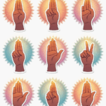 Yoga Symbols - Sticker Sheet v13